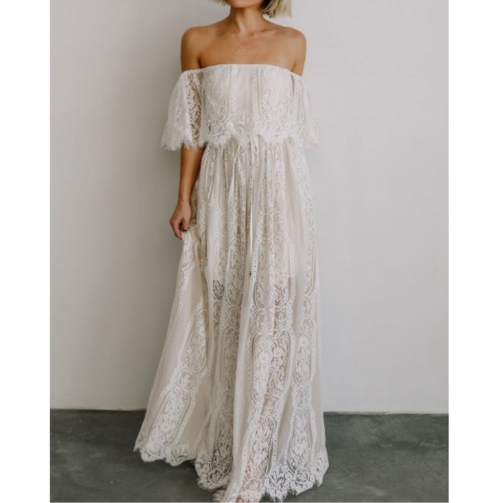 New Gorgeous White Lace Summer Maxi Dress - Picture 3 of 6